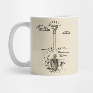 Frightened Rabbit Shovel Mug